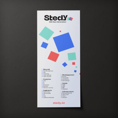 Kakemono réalisé dans le cadre d'un salon pour un cabinet de conseil en technologies et services numériques <i>(80x200cm - 2021)</i> Kakemono Stedy