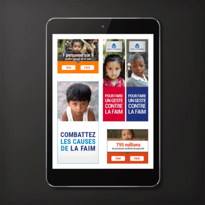 Bannières publicitaires réalisées pour une association caritative<i>(gif animé - multi formats - 2017)</i> Bannières CCFD