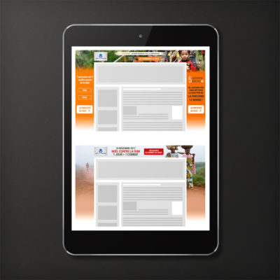 Habillages de sites web réalisés pour une association caritative <i>(2017, 2018)</i> Habillages CCFD