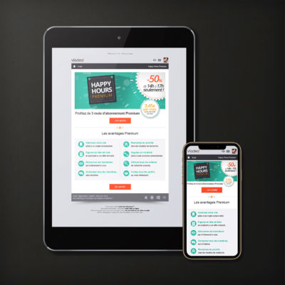 Offre promotionnelle B2C pour un réseau social pro<i>(webdesign, responsive - 2015)</i> Emailing Viadeo