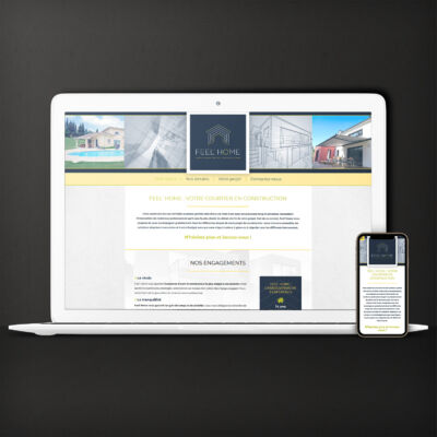 Site de présentation et de prise de RDV d'un courtier en construction <i>(Wordpress, thème original, 4 pages, publication d'annonces immobilières - 2020 | <a href="https://www.feel-home.fr/" target="_blank" rel="noopener">Voir le site</a>)</i> Site Feel Home