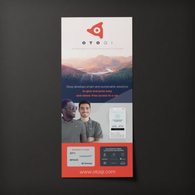 Kakemono réalisé pour une société de service de portage automobile <i>(80x200cm - 2022)</i> Kakemono Otoki