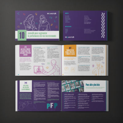 Livre blanc B2B de conseils à destinations des recruteurs <i>(A4 portrait - 32 pages - 2020)</i> Livre Blanc Monster PfP